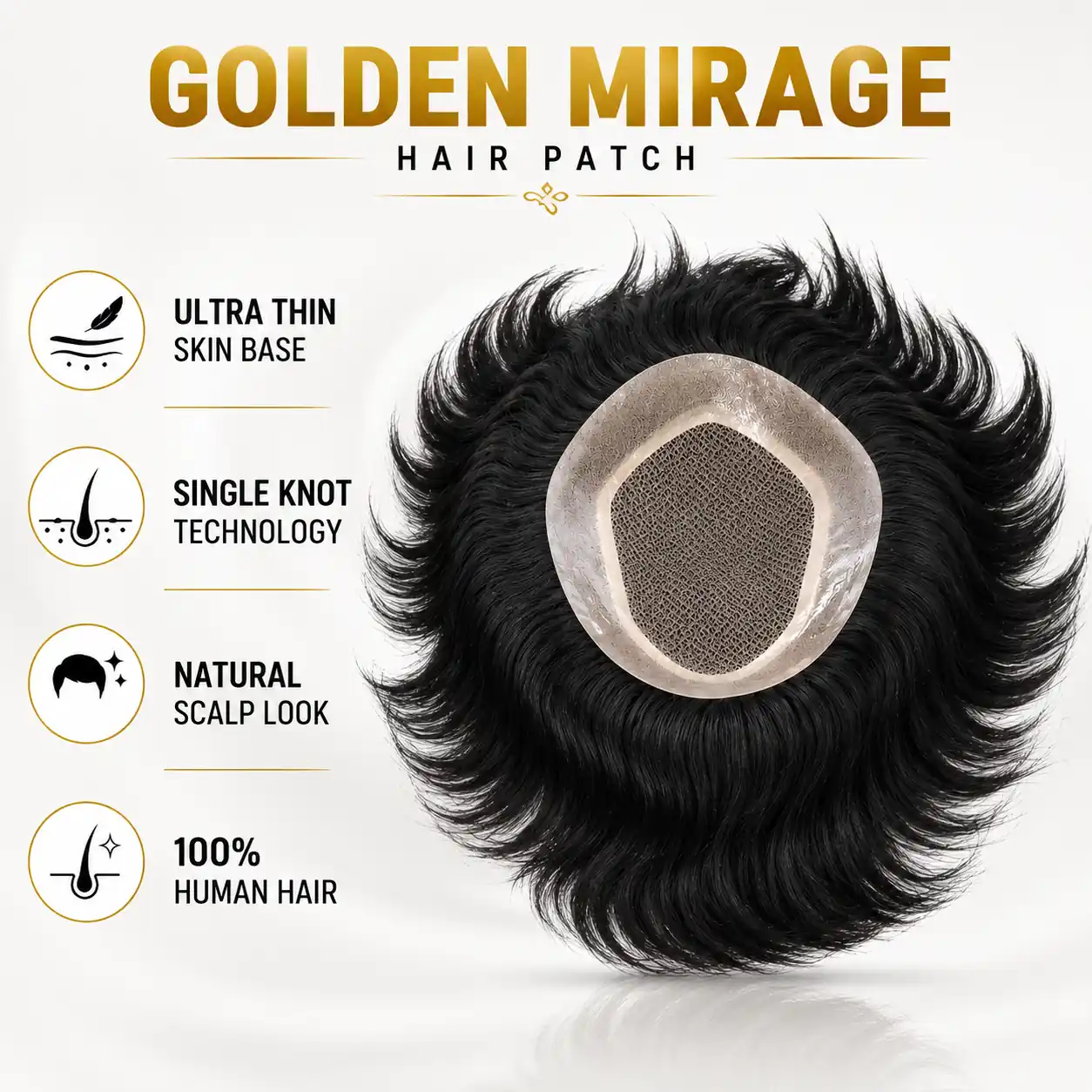 Golden Mirage Men's Hair Patch