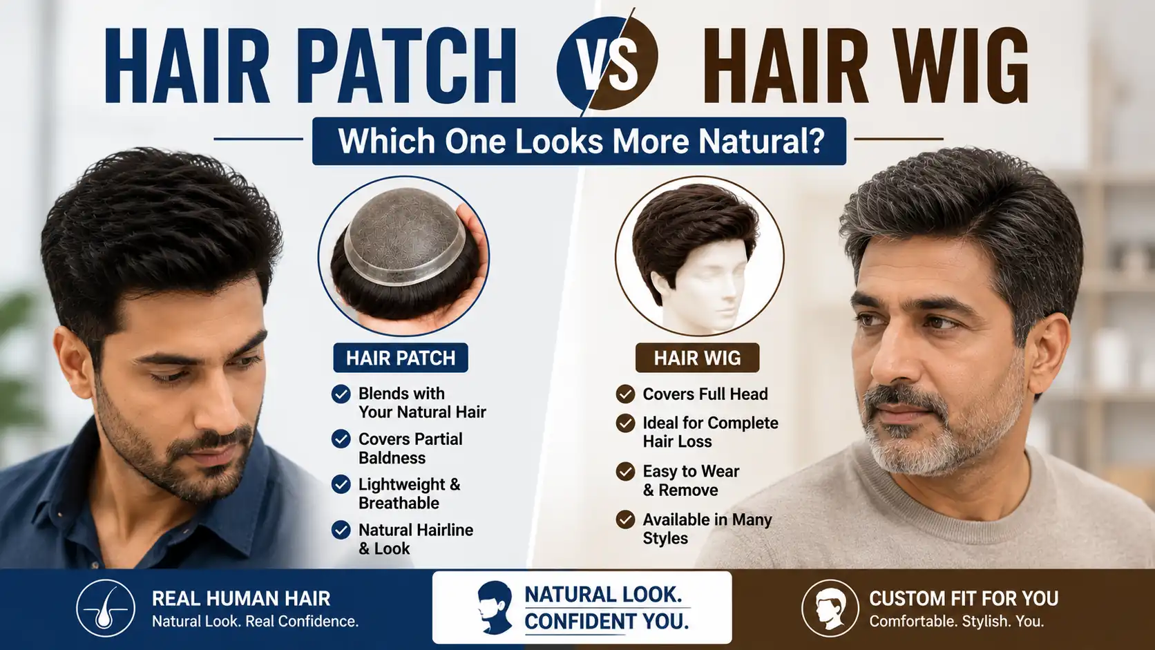 Hair Patch vs Hair Wig – Which One Looks More Natural?