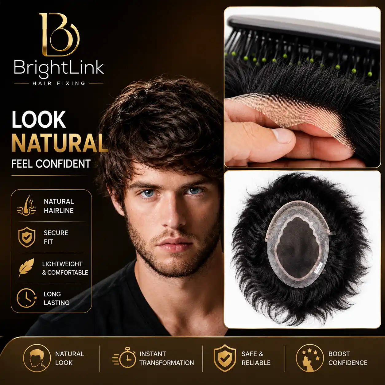 GOLDEN APOLLO Front Lace Hair Patch